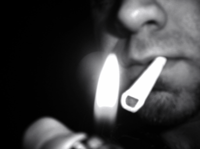 flickering cigarette lighter